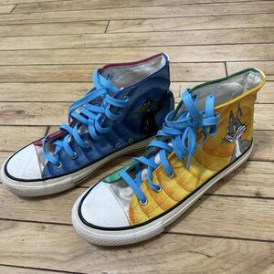 Cull4u High Top Sneakers Womens 9 Painted Cartoon Bugs Bunny Tweety Daffy Woody
